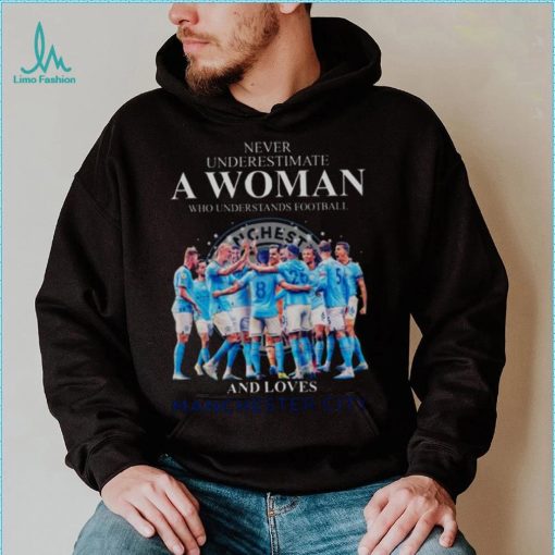 Never Underestimate A Woman Who Understands Football And Loves Manchester City 2023 Shirt