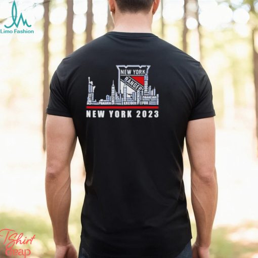 New York Rangers 2023 Season Team Players Names In City shirt