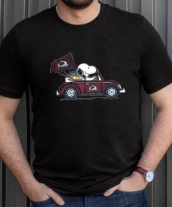 Nhl Colorado Avalanche Snoopy Drives Colorado Avalanche Beetle Car Fan