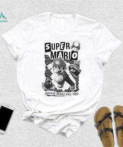Nintendo Super Mario Edgy Cutout Wall Smash Raglan Baseball Tee