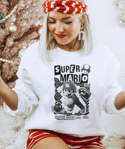 Nintendo Super Mario Edgy Cutout Wall Smash Raglan Baseball Tee