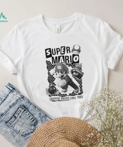 Nintendo Super Mario Edgy Cutout Wall Smash Raglan Baseball Tee