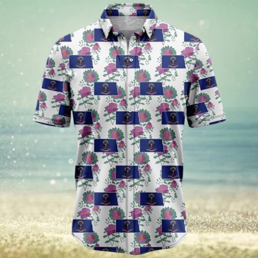 North Dakota Wild Prairie Rose Tropical Hawaiian Shirt For Men And Women