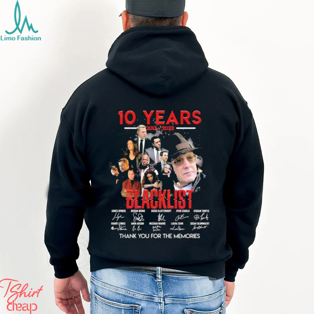 Official 10 Years 2013 2023 Blacklist Thank You For The Memories signatures shirt Official 10 Years 2013 2023 Blacklist Thank You For The Memories signatures shirt