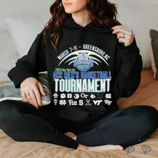 Official 2023 New York Life Acc Men’S Basketball Tournament Long Sleeve T Shirt