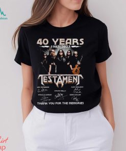 Official 40 Years 1983 – 2023 Testament Thank You For The Memories Signatures Shirt, hoodie, sweater, long sleeve and tank top Official 40 Years 1983 – 2023 Testament Thank You For The Memories Signatures Shirt