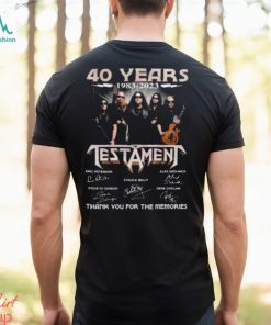 Official 40 Years 1983 – 2023 Testament Thank You For The Memories Signatures Shirt, hoodie, sweater, long sleeve and tank top Official 40 Years 1983 – 2023 Testament Thank You For The Memories Signatures Shirt