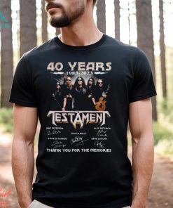 Official 40 Years 1983 – 2023 Testament Thank You For The Memories Signatures Shirt, hoodie, sweater, long sleeve and tank top Official 40 Years 1983 – 2023 Testament Thank You For The Memories Signatures Shirt