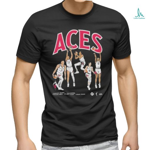 Official Aces team lvaces playa society starting five T shirt