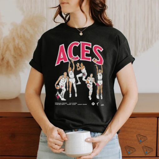 Official Aces team lvaces playa society starting five T shirt