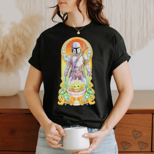 Official Baby Yoda And Star Wars Art Nouveau Mando Shirt