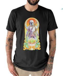 Official Baby Yoda And Star Wars Art Nouveau Mando Shirt