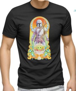 Official Baby Yoda And Star Wars Art Nouveau Mando Shirt