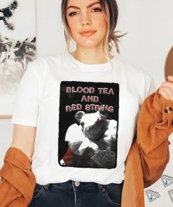 Official Blood tea and red string white mouse with cards shirt