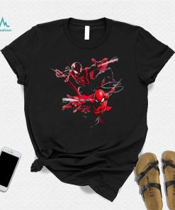 Official Double Spidey’s Miles Suit Spider Man Shirt, hoodie, sweater, long sleeve and tank top Official Double Spidey’s Miles Suit Spider Man Shirt