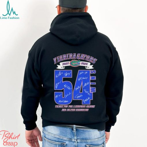 Official Florida Gators 54 Wins Thank You For A History Season And All The Memories Signatures Shirt