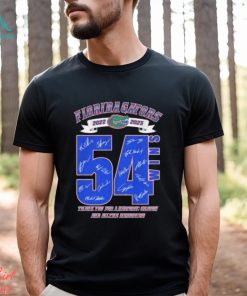 Official Florida Gators 54 Wins Thank You For A History Season And All The Memories Signatures Shirt