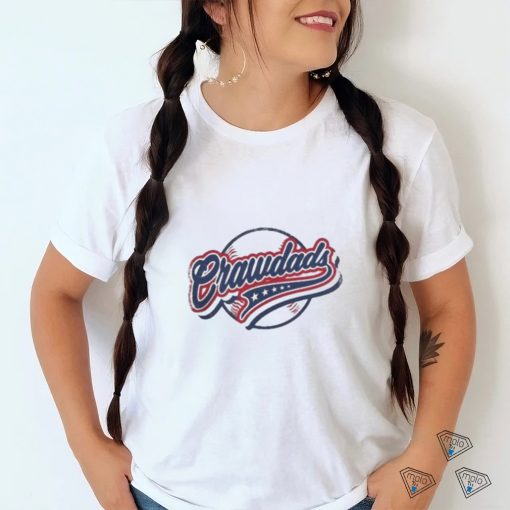 Official Hickory crawdads cursive usa ivory T shirt