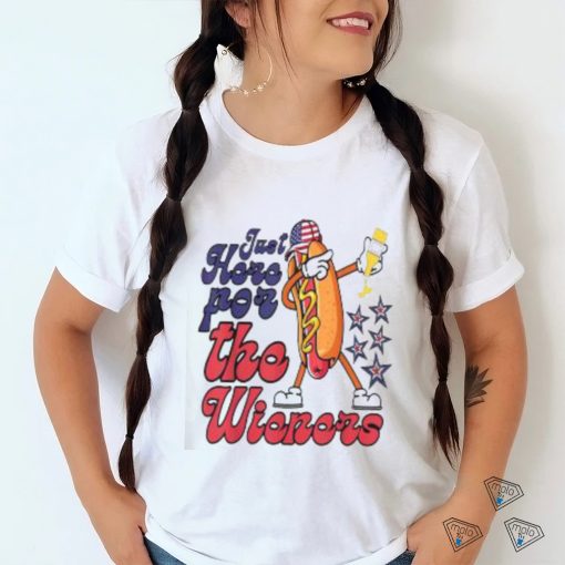 Official Hot Dog Just Here For The Wieners 4th Of July T shirt