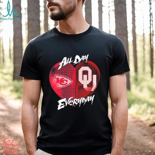 Official Kansas City Chiefs and Oklahoma Sooners All day Everyday shirt