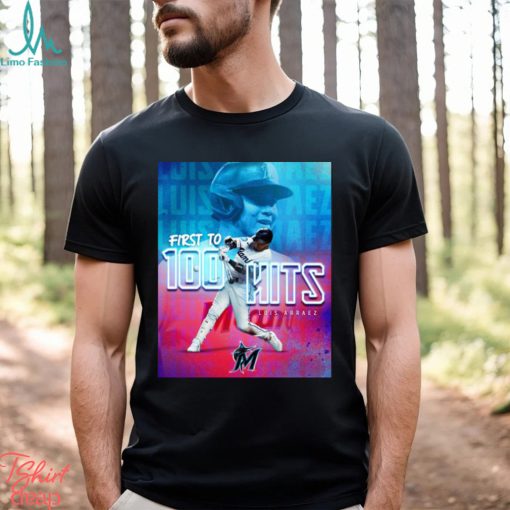 Official Luis Arraez Miami Marlins First 100 Hits Long Sleeves T Shirt