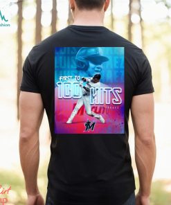 Official Luis Arraez Miami Marlins First 100 Hits Long Sleeves T Shirt