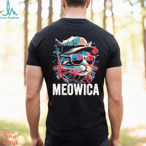 Official Meowica 4th of July Cat American Flag America USA Shirt