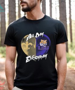 Blood Inside Me New Orleans Saints And LSU Tigers It's In My Heart Shirt,  hoodie, longsleeve, sweatshirt, v-neck tee