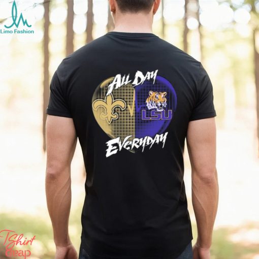 Official New Orleans Saints and LSU Tigers All day Everyday shirt