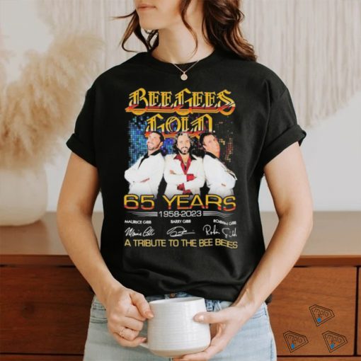Official bee gees gold 65 years 1958 2023 a tribute to the bee bees signatures shirt