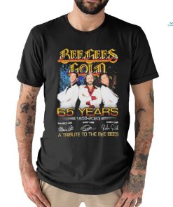 Official bee gees gold 65 years 1958 2023 a tribute to the bee bees signatures shirt
