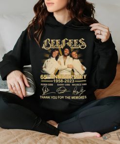 Official beegees 65th anniversary 1958 2023 thank you for the memories signatures shirt