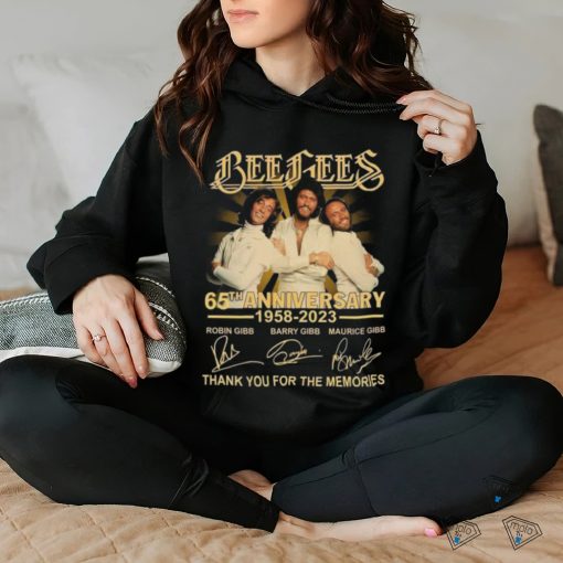 Official beegees 65th anniversary 1958 2023 thank you for the memories signatures shirt