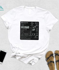 Official isg Ac Adaptor 12V Ul Electronic Labels Shirt