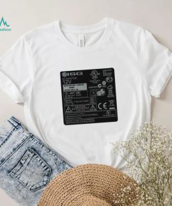 Official isg Ac Adaptor 12V Ul Electronic Labels Shirt