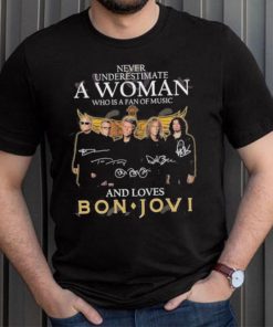 Official never Underestimate A Woman Who Is A Fan Of Music And Loves Bon Jovi T Shirt, hoodie, sweater, long sleeve and tank top Official never Underestimate A Woman Who Is A Fan Of Music And Loves Bon Jovi T Shirt