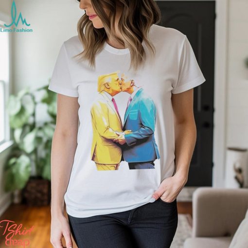 Official queerquirk Biden And Trump Kissing Shirt