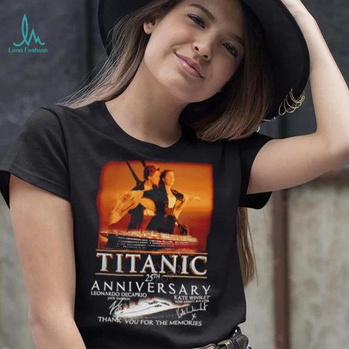 Official titanic 25th Anniversary Thank You For The Memories T Shirt