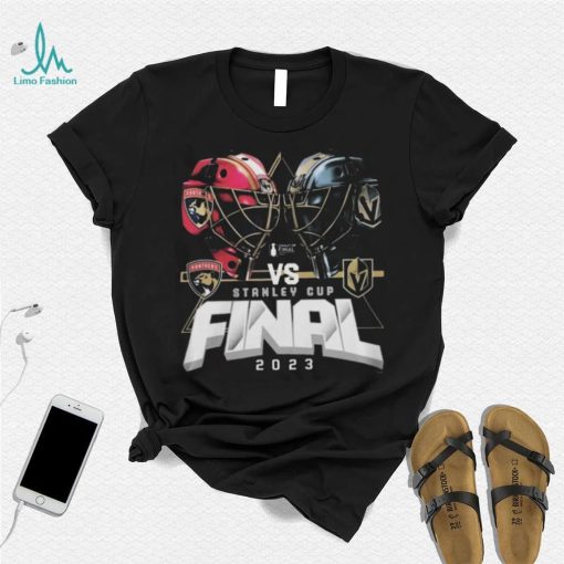 Official vegas Golden Knights Vs Florida Panthers 2023 Stanley Cup Final Matchup Helmet Tee Shirt