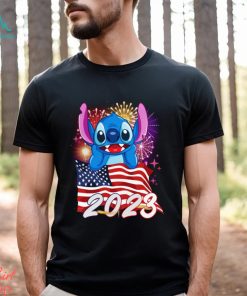 Ohana Stitch American Flag 2023 4th Of July Independence Day Tshirt