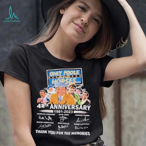 Only Fools and Horses 42th Anniversary 1981 2023 thank You for the memories signatures shirt