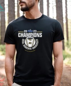 Oral Roberts University Preston Baumgartner 2023 NCAA Baseball Summit League Champions shirt, hoodie, sweater, long sleeve and tank top Oral Roberts University Preston Baumgartner 2023 NCAA Baseball Summit League Champions shirt