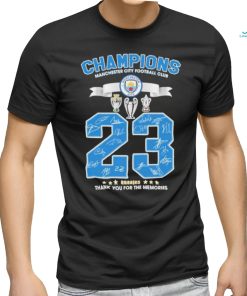 Original Manchester City Champions 2022 23 signatures shirt