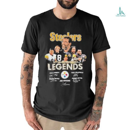 Original Pittsburgh Steelers Legends all time history signatures shirt