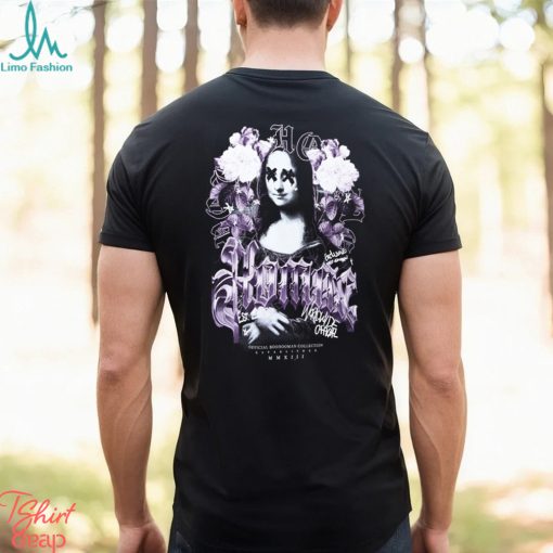 PLUS OVERSIZED GOTHIC MONA LISA FLORAL T SHIRT