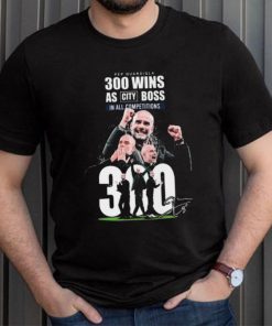 Pep Guardiola 300 Wins As City Boss In All Competitions Signatures 2023 Shirt
