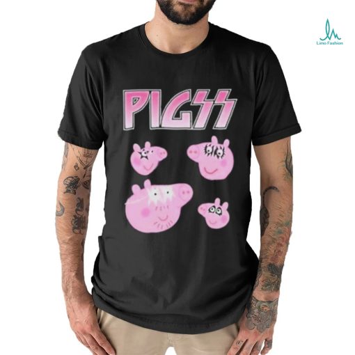 Pigs Peppa Pig X Kiss Band Parody Shirt