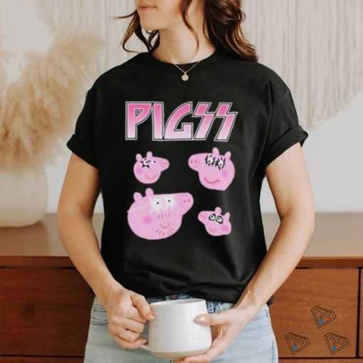 Pigs Peppa Pig X Kiss Band Parody Shirt