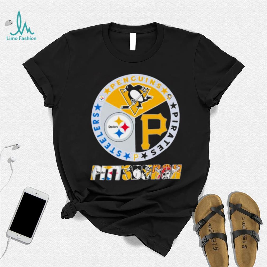 Pittsburgh sports teams logo Steelers Penguins and Pirates Shirt - Limotees