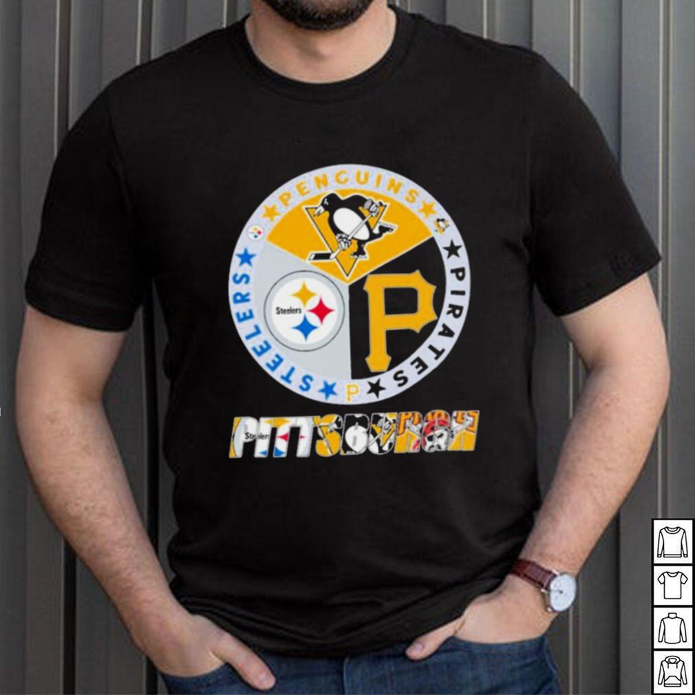 Pittsburgh sports teams logo Steelers Penguins and Pirates Shirt - Limotees